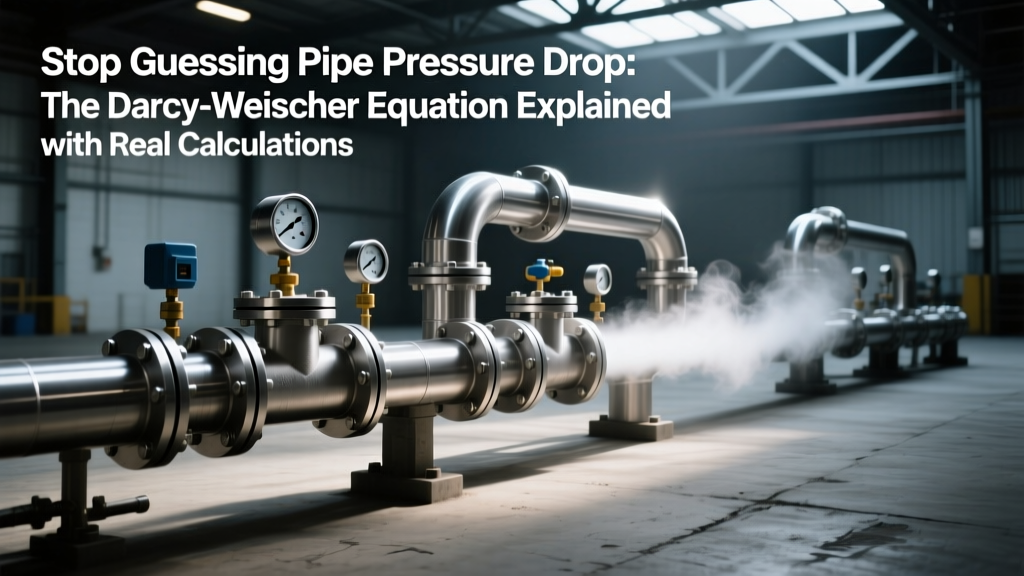 Stop Guessing Pipe Pressure Drop: The Darcy-Weisbach Equation Explained with Real Calculations, Moody Chart Walkthroughs, and Why Your Excel Spreadsheet Is Probably Wrong (Here’s How to Fix It)
