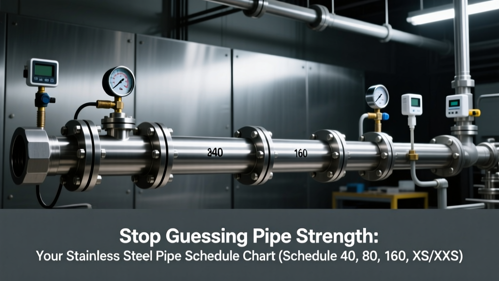 Stop Guessing Pipe Strength: Your Stainless Steel Pipe Schedule Chart (Schedule 40, 80, 160, XS/XXS) With Exact Wall Thicknesses, PSI Ratings, and Weight Calculations — Verified Against ASME B36.19M & ISO 1127