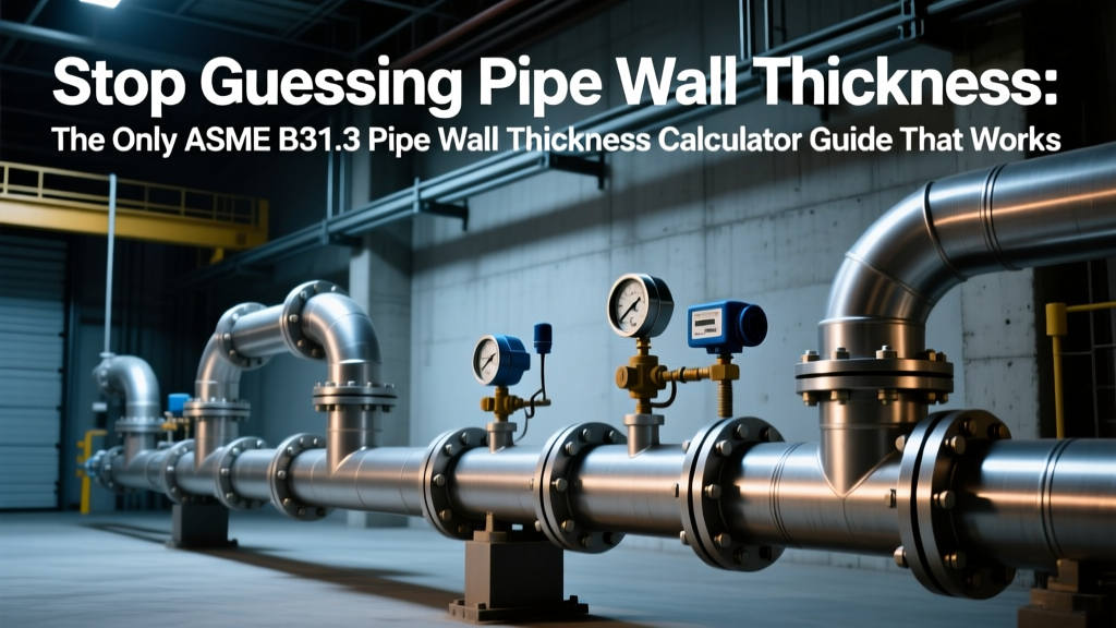 Stop Guessing Pipe Wall Thickness: The Only ASME B31.3 Pipe Wall Thickness Calculator Guide That Walks You Through Every Variable—Design Pressure, Corrosion Allowance, Material Stress Values, and Temperature Derivations—With Real-World Examples & Verified Formulas