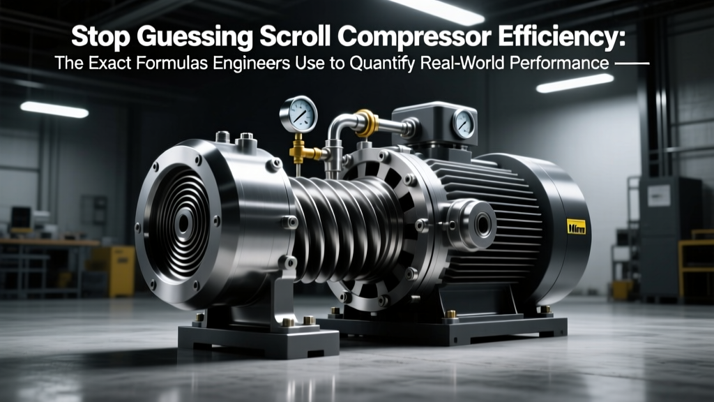 Stop Guessing Scroll Compressor Efficiency: The Exact Formulas Engineers Use to Quantify Real-World ROI (Isentropic, Volumetric & Overall — With Unit-Corrected Worked Examples)