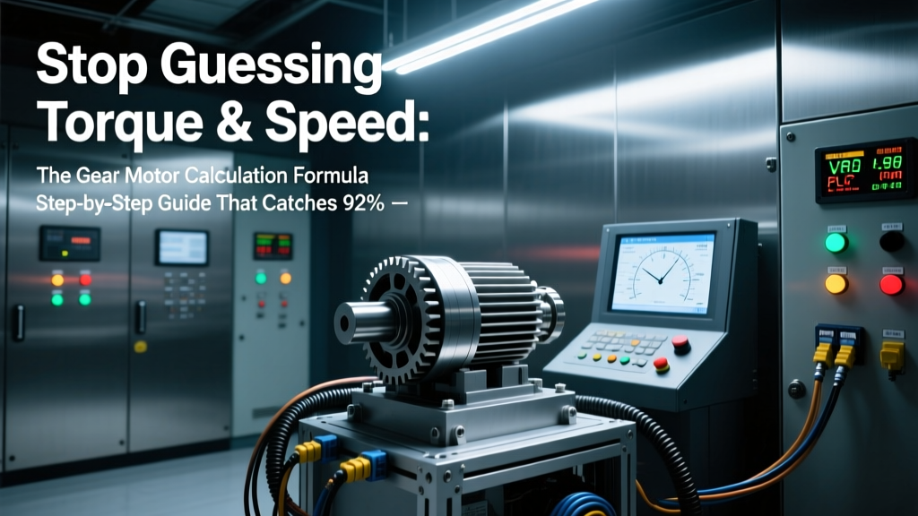 Stop Guessing Torque & Speed: The Gear Motor Calculation Formula Step-by-Step Guide That Catches 92% of Unit Conversion Errors (With Real NEMA Motor Data & IEC 60034 Efficiency Corrections)