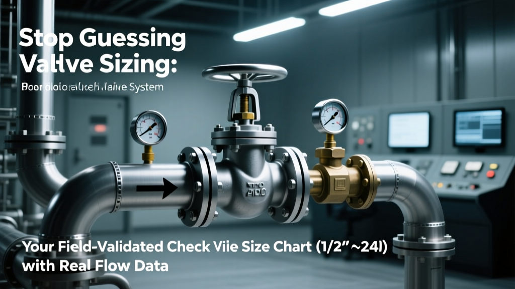 Stop Guessing Valve Sizing: Your Field-Validated Check Valve Size Chart (1/2"–24") with Real Flow Capacities, ASME B16.34 Dimensions, and Pressure Ratings—Downloadable PDF Included