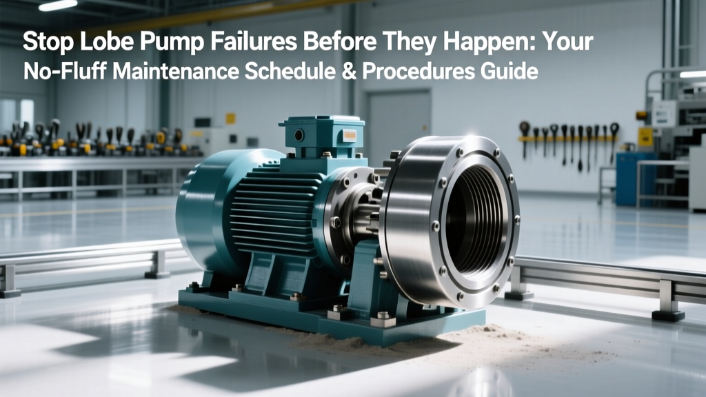 Stop Lobe Pump Failures Before They Happen: Your No-Fluff Maintenance Schedule & Procedures Guide (Daily Checks, Quarterly Inspections, and Overhaul Intervals Backed by ISO 28580 & API RP 14E)