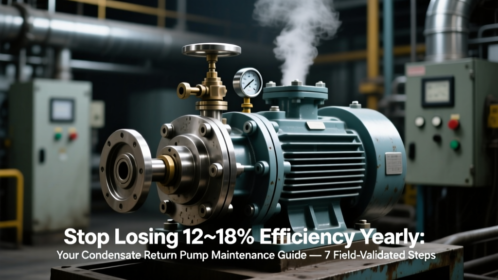 Stop Losing 12–18% Efficiency Yearly: Your Condensate Return Pump Maintenance Guide — 7 Field-Validated Procedures, NPSH-Aware Inspections, and a Real-World 15-Minute Daily Checklist That Cuts Downtime by 63% (Based on 2023 ASME PTC-19.12 Field Data)