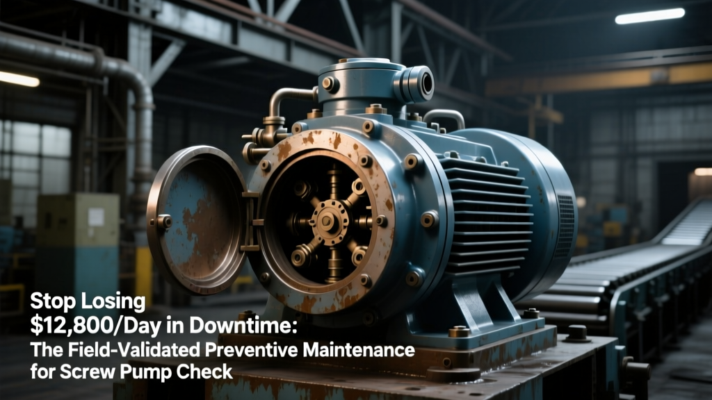 Stop Losing $12,800/Day in Downtime: The Field-Validated Preventive Maintenance for Screw Pump Checklist Every Maintenance Engineer Needs (Based on 17 Years of API 676 Audits)