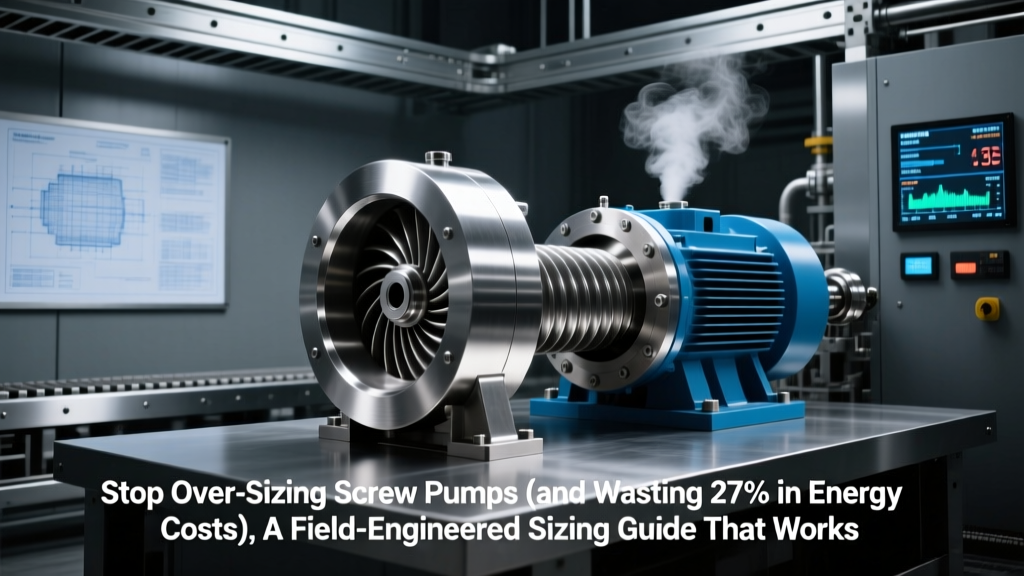 Stop Over-Sizing Screw Pumps (and Wasting 27% in Energy Costs): A Field-Engineered Sizing Guide That Uses Real NPSH Margin Checks, Viscosity Correction Curves, and Commissioning-Phase Validation Steps — Not Just Catalog Data.