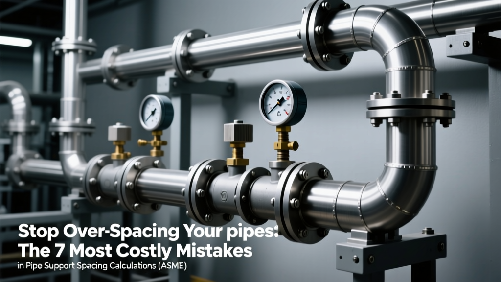 Stop Over-Spacing Your Pipes: The 7 Most Costly Mistakes in Pipe Support Spacing Calculations (ASME B31.1 & B31.3 Compliance Guide for Weight, Sag, Thermal Expansion, and Stress)