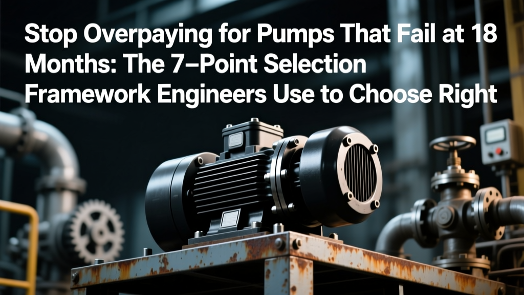 Stop Overpaying for Pumps That Fail at 18 Months: The 7-Point Selection Framework Engineers Use to Cut Desalination Pump Downtime by 63% (Seawater Intake, High-Pressure RO Feed & Brine Disposal)