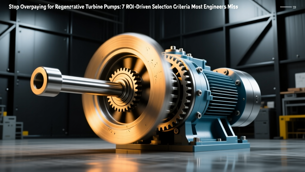 Stop Overpaying for Regenerative Turbine Pumps: 7 ROI-Driven Selection Criteria Most Engineers Miss (Including NPSH Margin Traps, Efficiency Decay Curves, and Total Cost-of-Ownership Calculations)