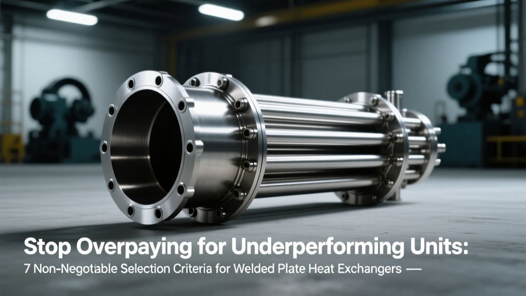 Stop Overpaying for Underperforming Units: 7 Non-Negotiable Selection Criteria for Welded Plate Heat Exchangers That Engineers Overlook—Including TEMA Compliance, Fouling-Resistant Channel Design, and Real-World LMTD Validation