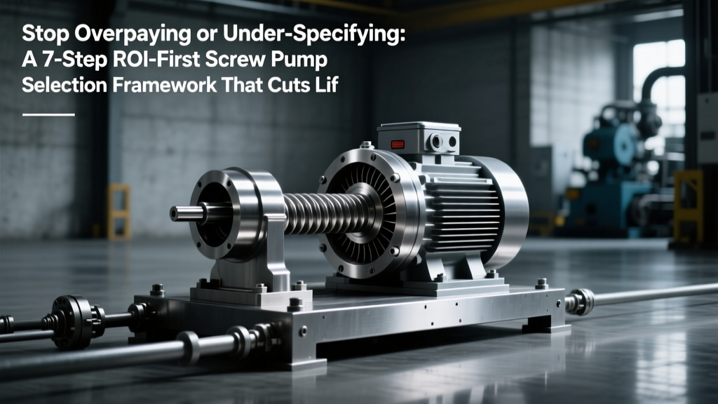 Stop Overpaying or Under-Specifying: A 7-Step ROI-First Screw Pump Selection Framework That Cuts Lifetime Costs by 22–38% (Based on 41 Industrial Case Studies)