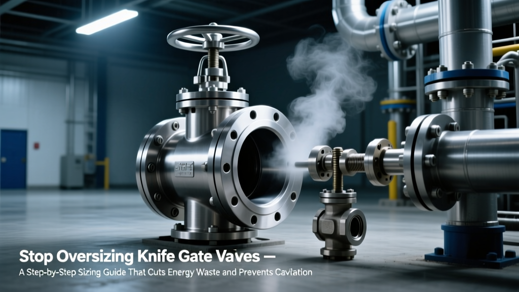 Stop Oversizing Knife Gate Valves: A Step-by-Step Sizing Guide That Cuts Energy Waste, Prevents Cavitation, and Avoids $12K+ Annual O&M Costs (With Real Cv Calculations & API 609 Compliance Checks)