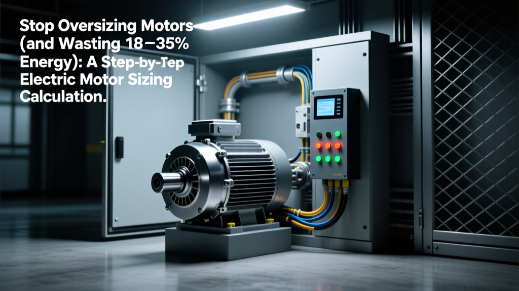 Stop Oversizing Motors (and Wasting 18–35% Energy): A Step-by-Step Electric Motor Sizing Calculation with Real-World Examples, Unit-Checked Formulas, and Commissioning-Phase Pitfalls You’re Missing