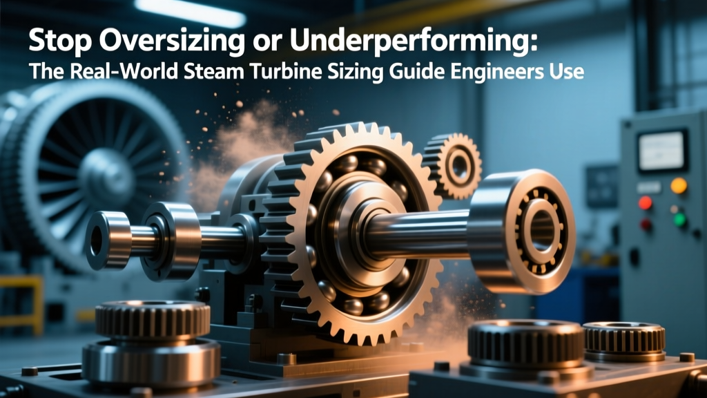 Stop Oversizing or Underperforming: The Real-World Steam Turbine Sizing Guide Engineers Use (Not Sales Brochures) — Step-by-step calculations, ASME-compliant efficiency corrections, 3 fatal sizing errors that cost $280k+/yr in lost generation, and a decision matrix for condensing vs. backpressure vs. extraction turbines.