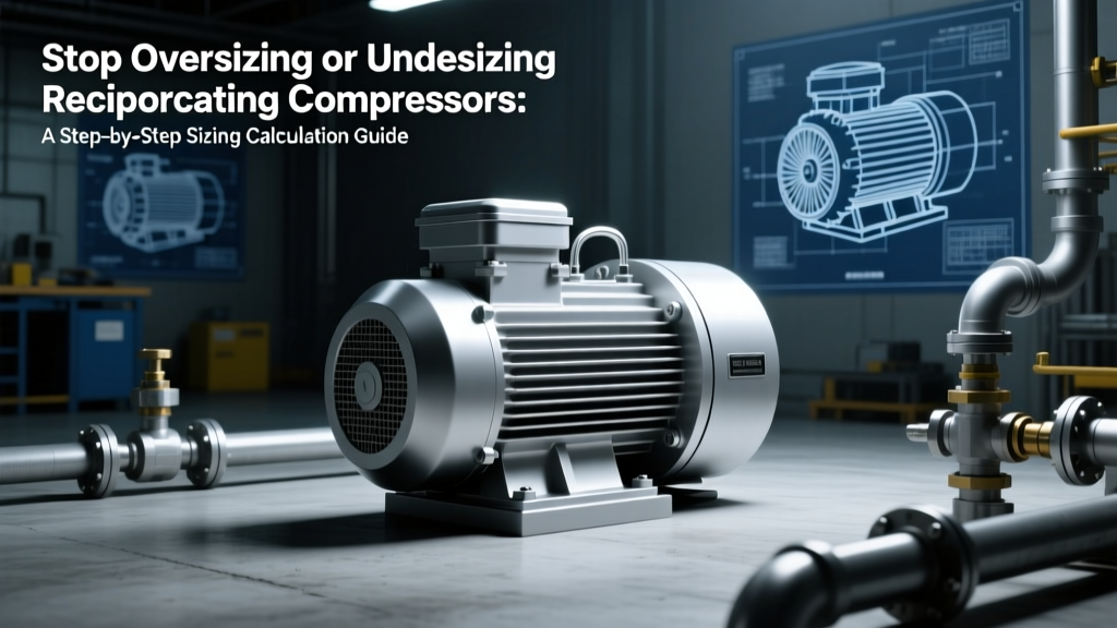 Stop Oversizing or Undersizing Reciprocating Compressors: A Step-by-Step Sizing Calculation Guide with Real Plant Data, ISO 1217 Annex D Compliance, and 3 Worked Examples (Including Adiabatic Efficiency Correction & Volumetric Loss Adjustment)