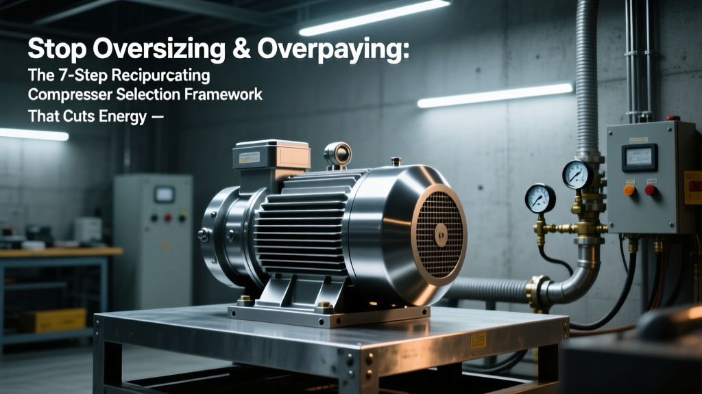 Stop Oversizing & Overpaying: The 7-Step Reciprocating Compressor Selection Framework That Cuts Energy Waste by 22–38% (Based on ASME PTC-10 & ISO 1217 Field Data)