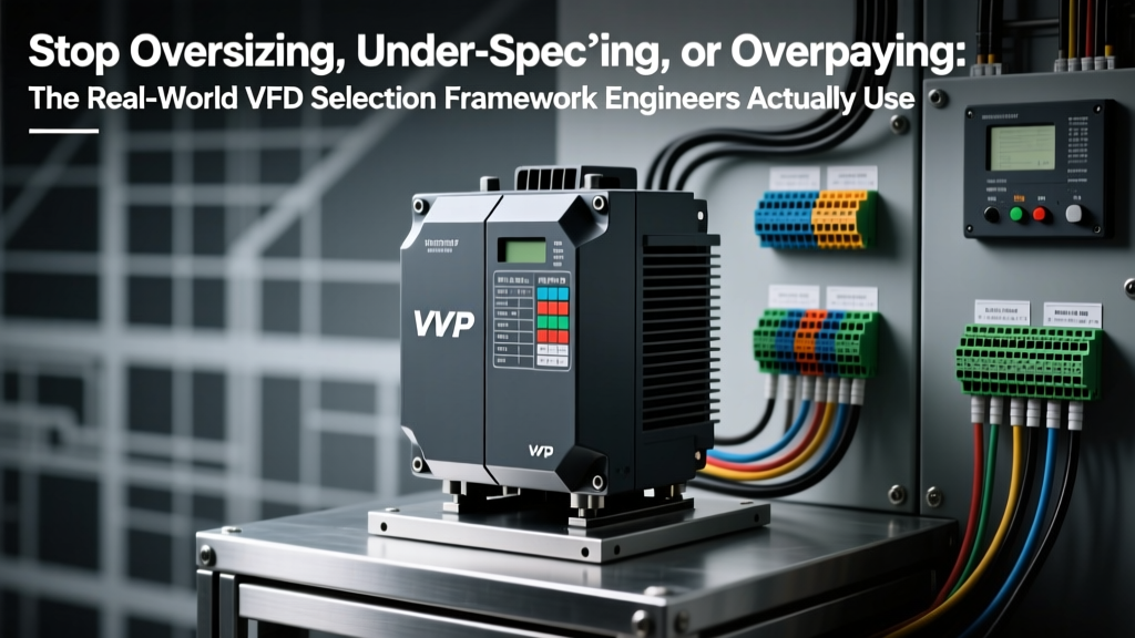 Stop Oversizing, Under-Spec’ing, or Overpaying: The Real-World VFD Selection Framework Engineers Actually Use (Not Marketing Brochures) — A Complete VFD Drive Selection Guide Covering Sizing Criteria, Performance Parameters, Material Compatibility, and Application Requirements