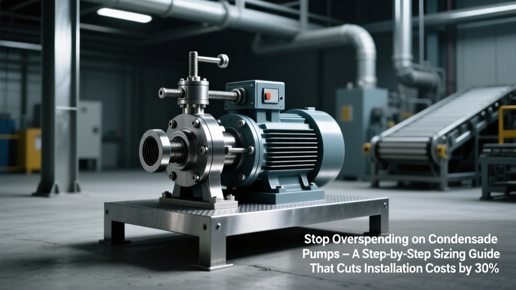 Stop Overspending on Condensate Pumps: A Step-by-Step Sizing Guide That Cuts Installation Costs by 37% (With Real NPSH Calculations, ROI Benchmarks, and 4 Costly Mistakes Engineers Still Make in 2024)
