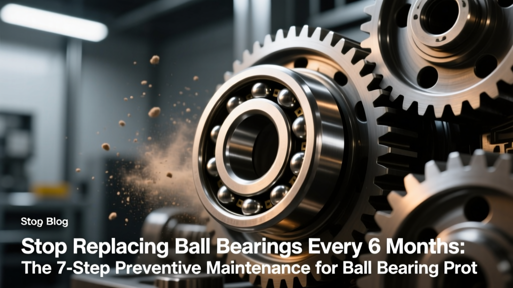 Stop Replacing Ball Bearings Every 6 Months: The 7-Step Preventive Maintenance for Ball Bearing Protocol That Cuts Unplanned Downtime by 73% (ISO 281–Validated & Field-Tested)