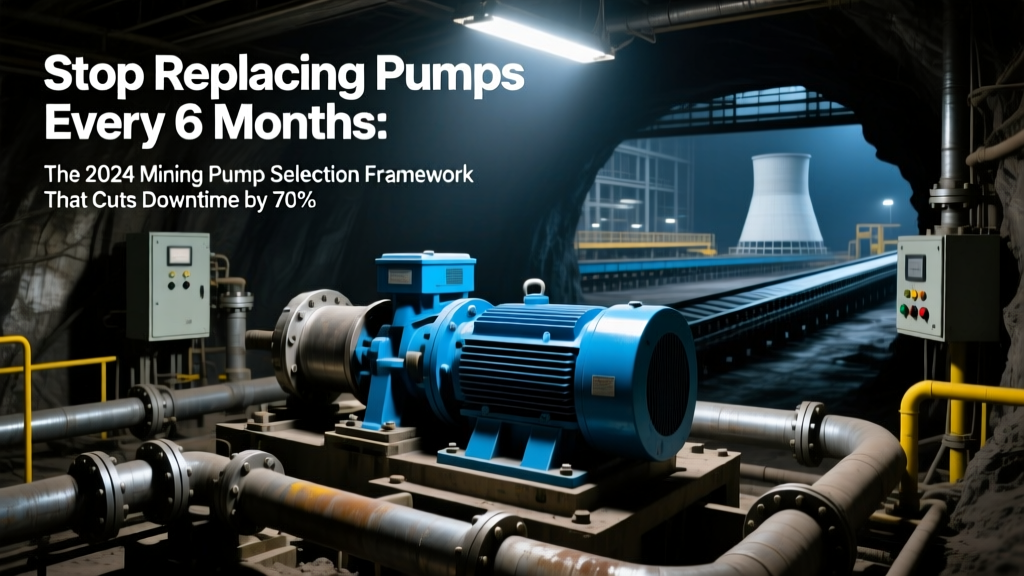 Stop Replacing Pumps Every 6 Months: The 2024 Mining Pump Selection Framework That Cuts Downtime by 47% and Extends Slurry Pump Life 3.2× — A Field-Tested Guide to Pumps for Mining Operations: Dewatering and Slurry