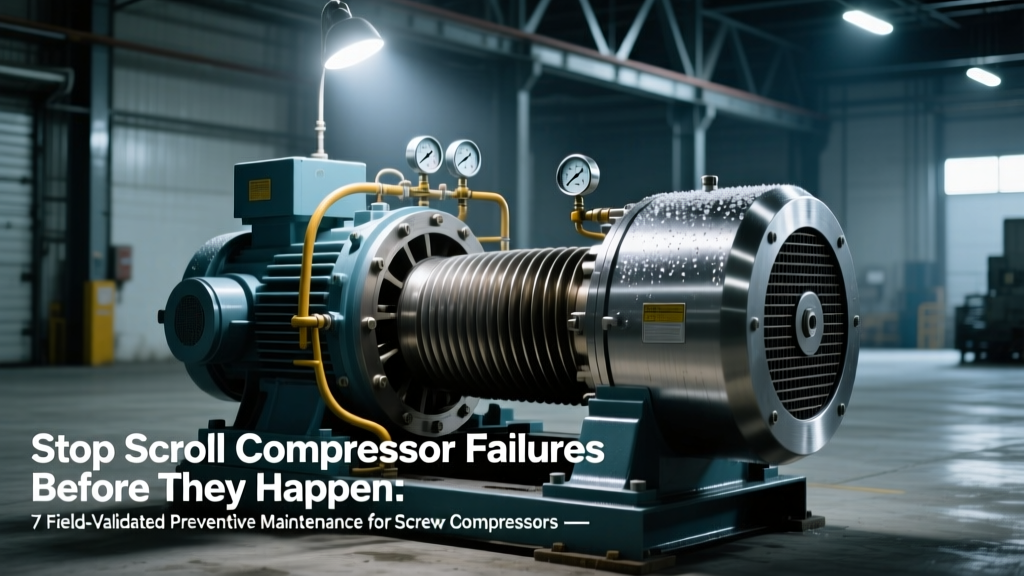 Stop Scroll Compressor Failures Before They Happen: 7 Field-Validated Preventive Maintenance for Scroll Compressor Best Practices That Cut Unplanned Downtime by 68% (Based on 12-Year Plant Data)