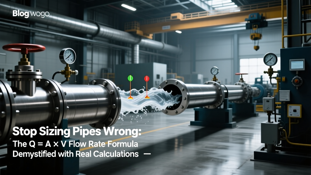 Stop Sizing Pipes Wrong: The Q = A × V Flow Rate Formula Demystified with Real Calculations, Unit Conversion Tables, and 4 Field-Tested Examples That Prevent Costly Over- or Under-Sizing