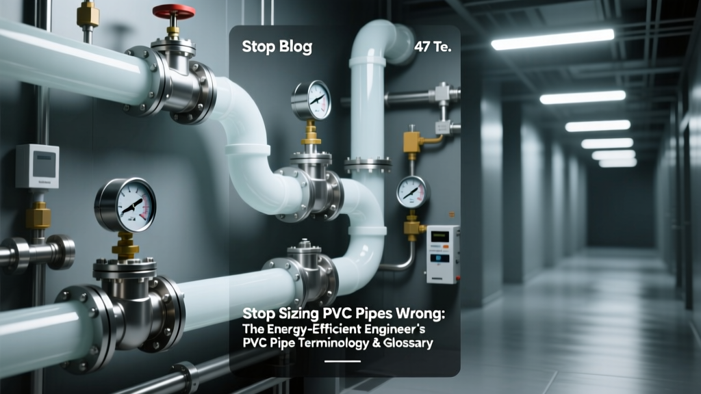 Stop Sizing PVC Pipes Wrong: The Energy-Efficient Engineer’s PVC Pipe Terminology & Glossary — 47 Terms You *Actually* Need for Low-Flow Loss, Code-Compliant, Sustainable Piping Design (ASME B31.3, ASTM D1785, ISO 14040 Verified)