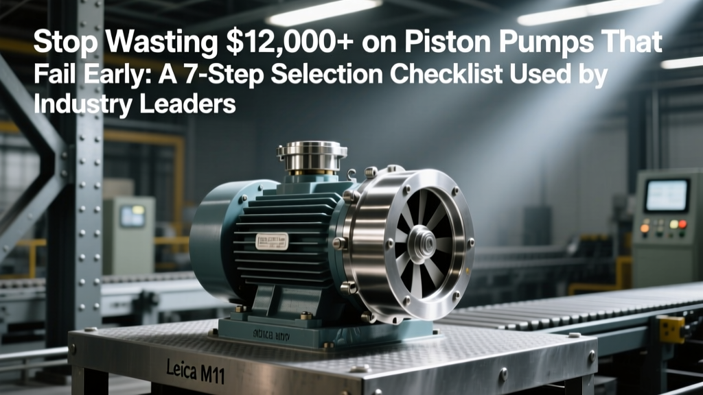 Stop Wasting $12,000+ on Piston Pumps That Fail Early: A 7-Step Selection Checklist Used by Industrial Engineers to Match Flow, Pressure, Fluid Compatibility, and Total Cost of Ownership—Not Just Price Tag