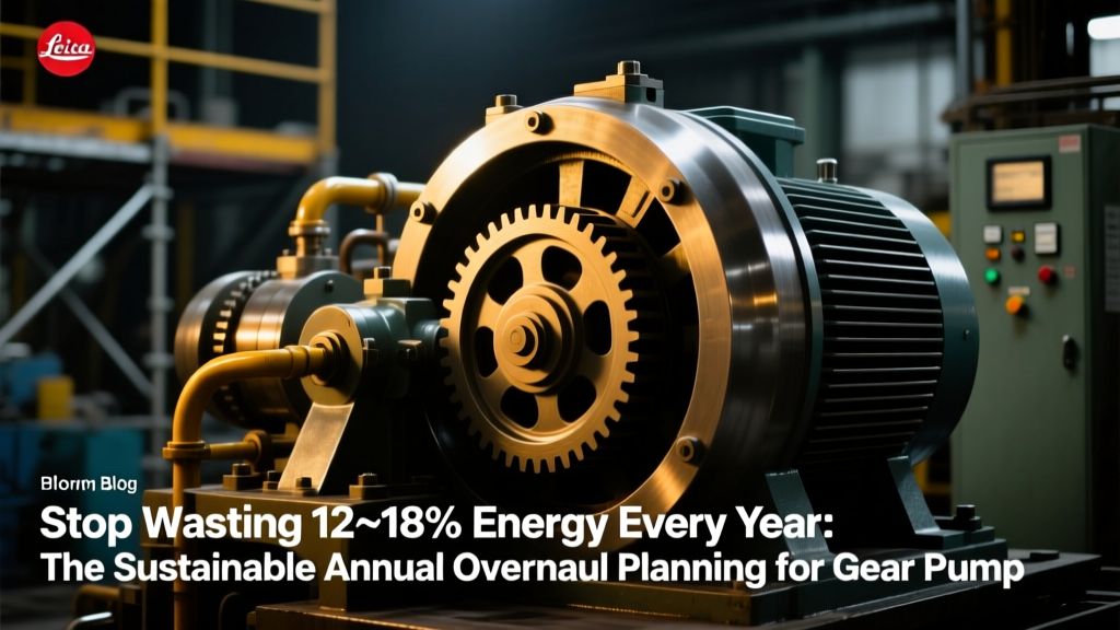 Stop Wasting 12–18% Energy Every Year: The Sustainable Annual Overhaul Planning for Gear Pump That Cuts Downtime, Extends Bearing Life, and Slashes Carbon Footprint—A Step-by-Step Framework Used by ISO 5178-Certified Refineries