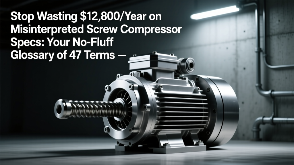 Stop Wasting $12,800/Year on Misinterpreted Screw Compressor Specs: Your No-Fluff Glossary of 47 Terms That Actually Impact ROI, Efficiency, and Maintenance Costs (ISO 1217 & API 619 Aligned)