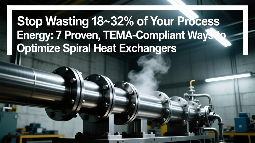 Stop Wasting 18–32% of Your Process Energy: 7 Proven, TEMA-Compliant Ways to Optimize Spiral Heat Exchanger Performance — Including Operating Point Tuning, Impeller Trimming, and System Curve Modification That Cut Carbon & Costs Simultaneously