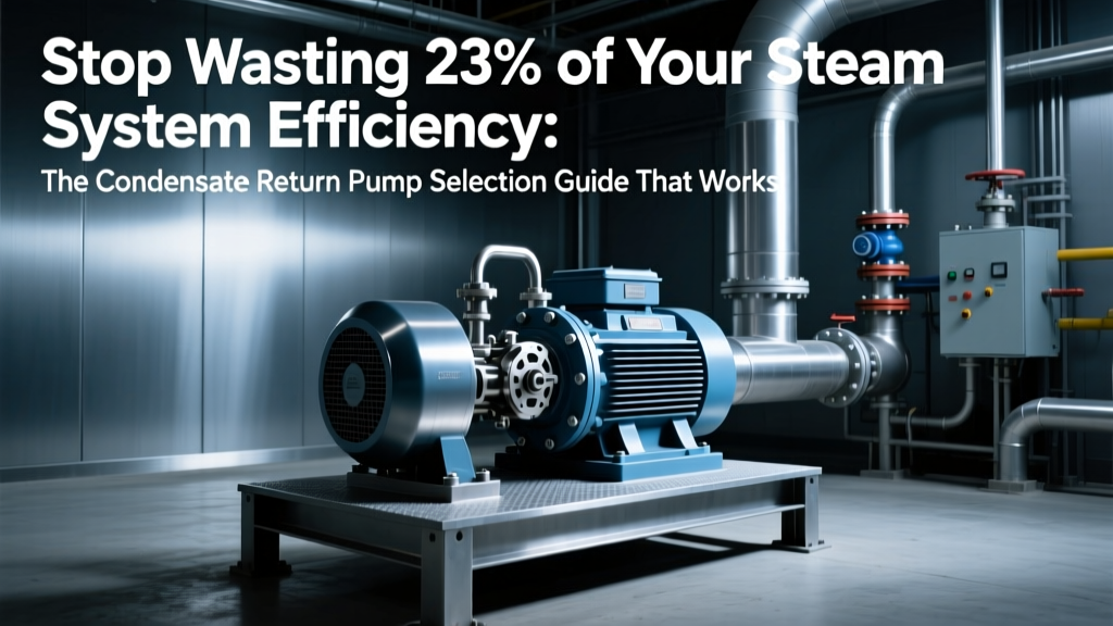 Stop Wasting 23% of Your Steam System Efficiency: The Condensate Return Pump Selection Guide That Focuses on Real-World Installation & Commissioning (Not Just Specs)