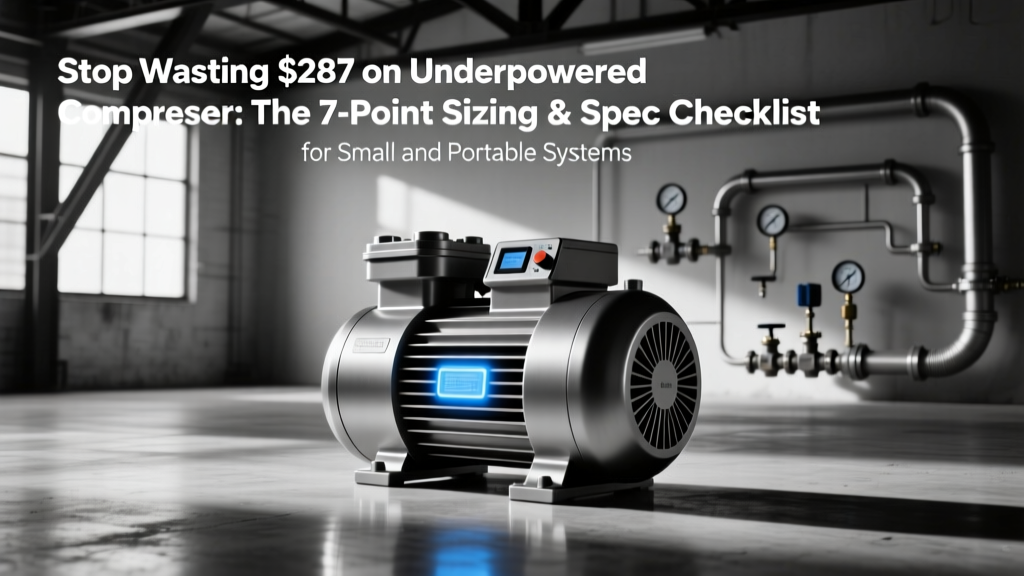 Stop Wasting $287 on Underpowered Compressors: The 7-Point Sizing & Spec Checklist for Small and Portable Portable Air Compressor Selection (CFM, PSI, Tank Volume, Duty Cycle, Noise, Weight, and Real-World Application Fit)