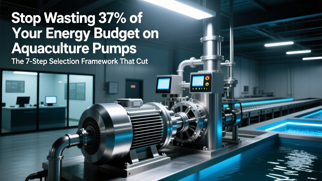 Stop Wasting 37% of Your Energy Budget on Aquaculture Pumps: The 7-Step Selection Framework That Cut One Shrimp Farm’s OPEX by $28,400/yr — Covers Water Circulation, Aeration, Filtration & Treatment Systems with Material & Efficiency Benchmarks