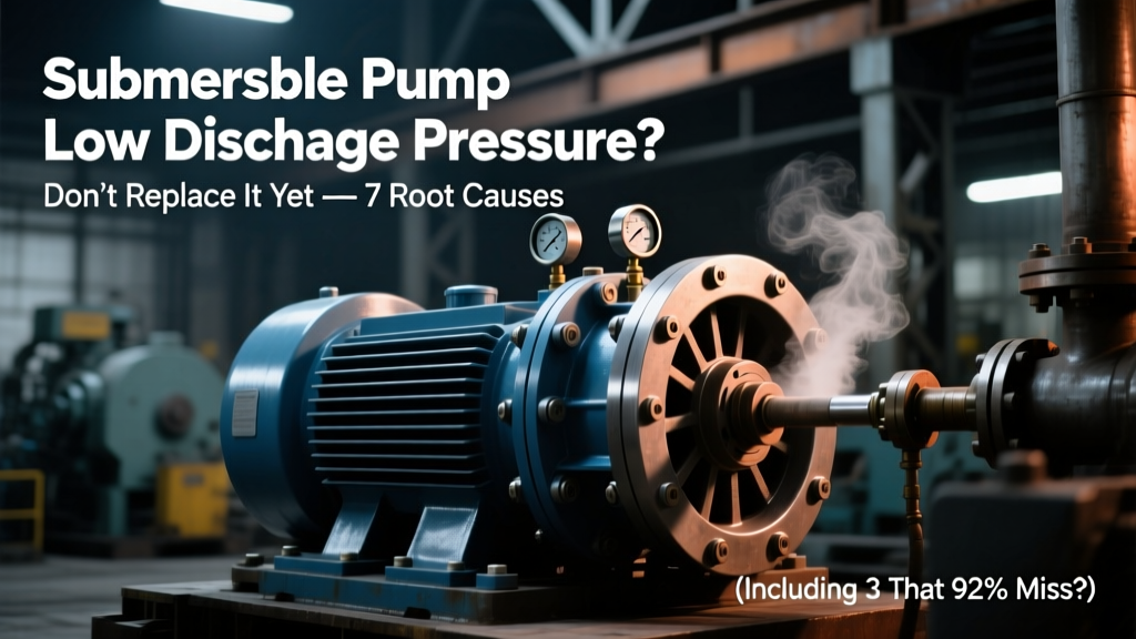 Submersible Pump Low Discharge Pressure? Don’t Replace It Yet — 7 Root Causes (Including 3 That 92% of Technicians Miss), Step-by-Step Diagnostics, and Proven Fixes for Grundfos SP, Franklin Electric 80 Series, and Zoeller M53 Pumps