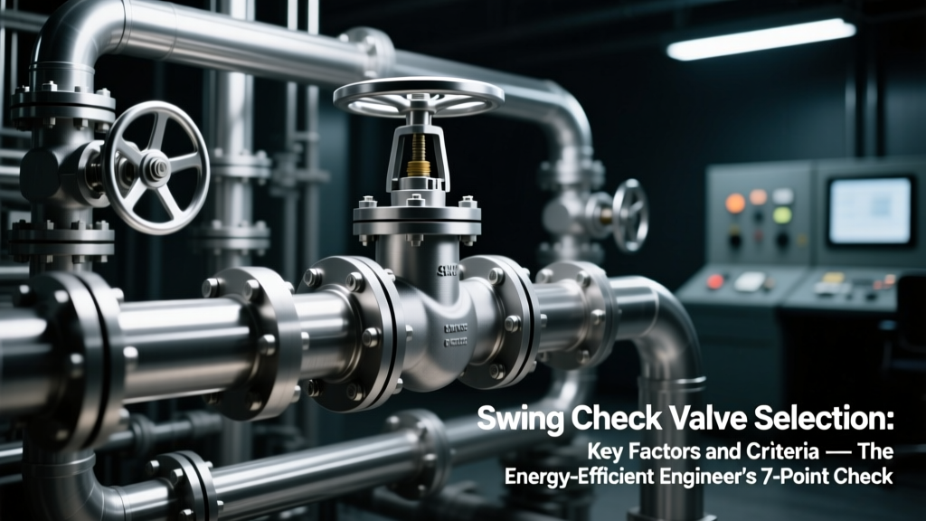 Swing Check Valve Selection: Key Factors and Criteria — The Energy-Efficient Engineer’s 7-Point Checklist to Cut Pumping Losses by 12–28% (Backflow Prevention That Pays for Itself)