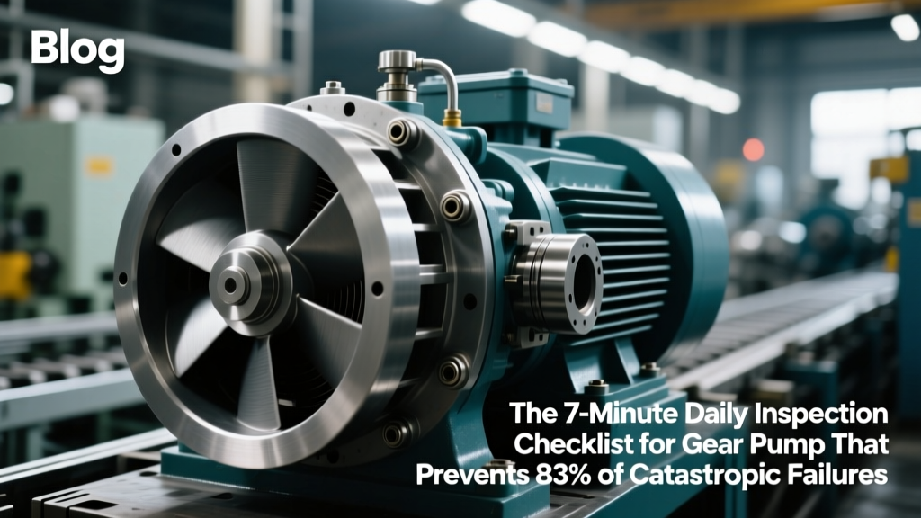 The 7-Minute Daily Inspection Checklist for Gear Pump That Prevents 83% of Catastrophic Failures (Visual Checks, Pressure/Temperature Baselines, Leak Mapping, & ISO 55001-Compliant Record-Keeping)