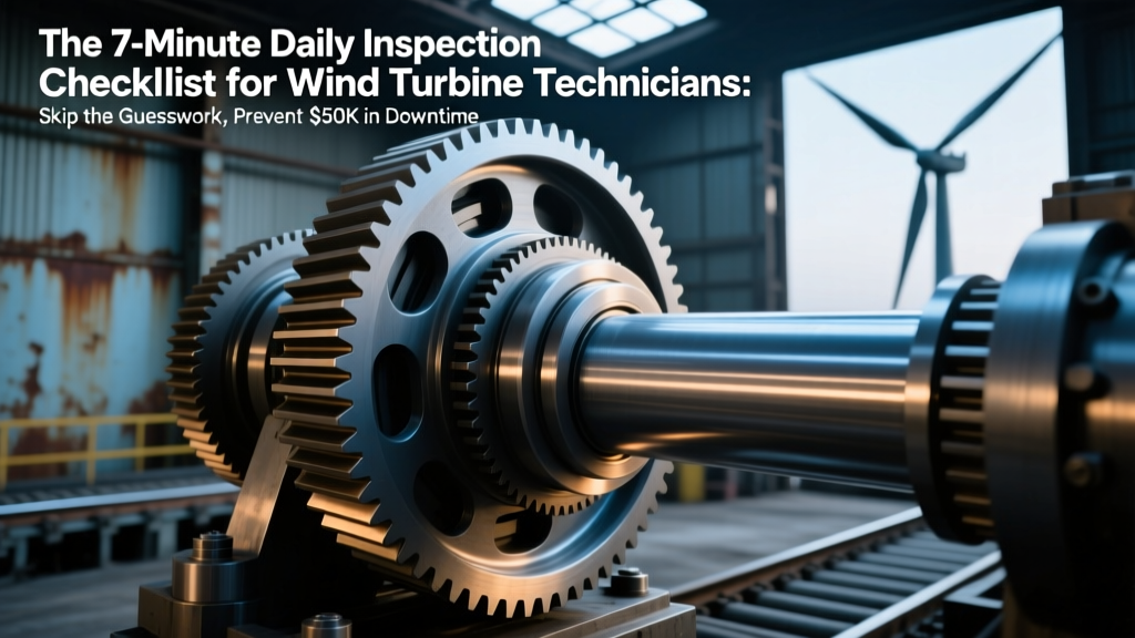 The 7-Minute Daily Inspection Checklist for Wind Turbine Technicians: Skip the Guesswork, Prevent $247K Downtime Per Incident (Based on IEC 61400-25 & NREL Field Data)