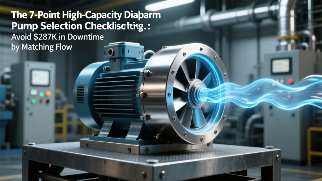 The 7-Point High-Capacity Diaphragm Pump Selection Checklist: Avoid $287K in Downtime by Matching Flow, Pressure, and Integration Specs Before You Quote — Real Data from 12 Refineries & Mining Sites