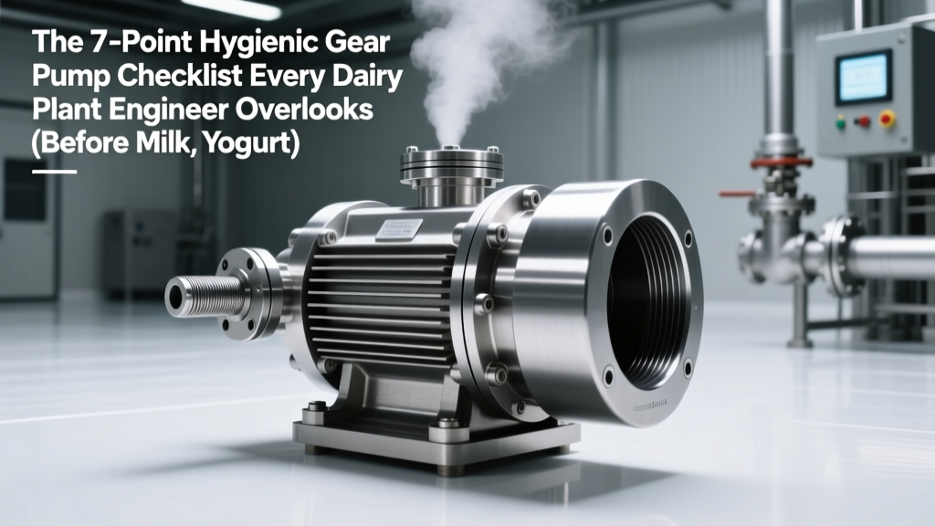 The 7-Point Hygienic Gear Pump Checklist Every Dairy Plant Engineer Overlooks (Before Milk, Yogurt, or Butter Production Fails Validation)