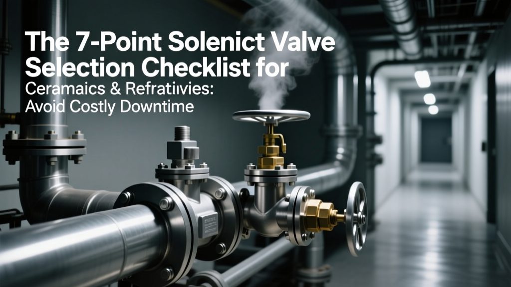 The 7-Point Solenoid Valve Selection Checklist for Ceramics & Refractories: Avoid Costly Downtime, Corrosion Failures, and ISO 9001 Nonconformities in Kiln, Spray Dryer, and Glaze Mixing Lines
