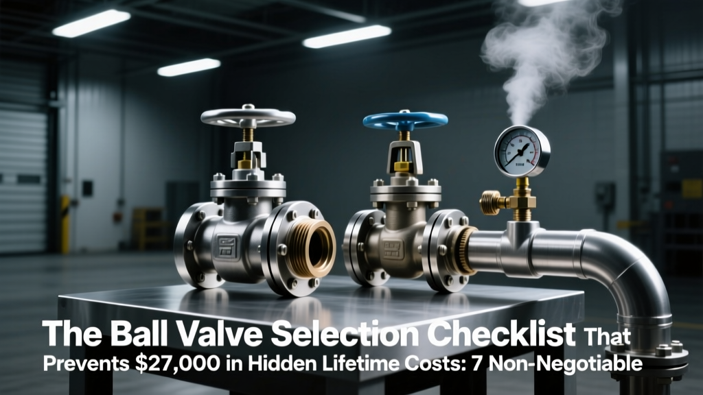 The Ball Valve Selection Checklist That Prevents $27,000 in Hidden Lifetime Costs: 7 Non-Negotiable Factors Most Engineers Overlook (Including Real Cv Trade-Offs & ROI Calculations)