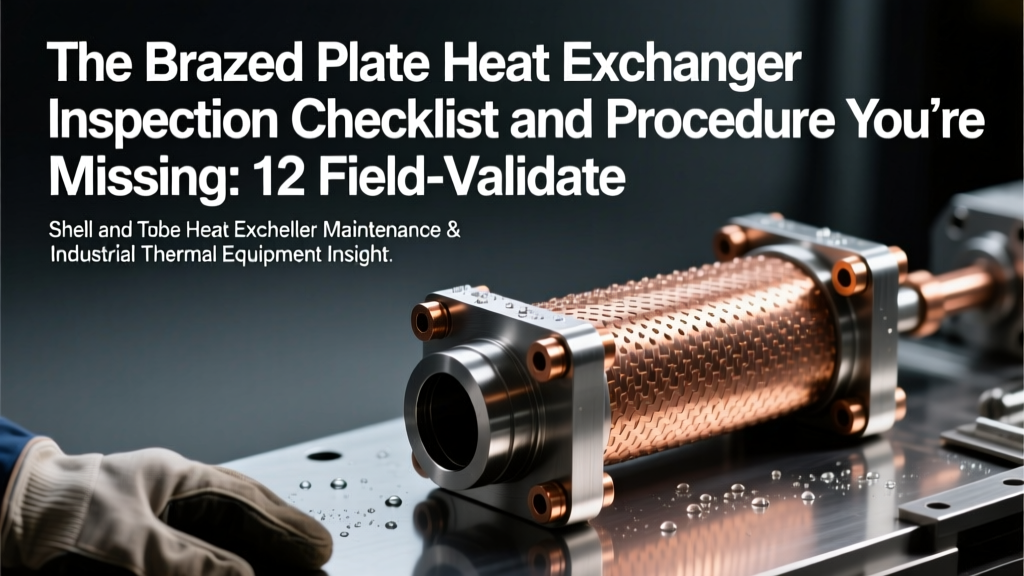 The Brazed Plate Heat Exchanger Inspection Checklist and Procedure You’re Missing: 12 Field-Validated Steps That Prevent 73% of Unexpected Failures (Based on 2023 TEMA Field Audit Data)