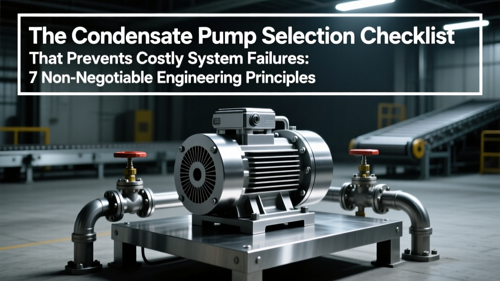 The Condensate Pump Selection Checklist That Prevents Costly System Failures: 7 Non-Negotiable Engineering Checks (Including Real NPSH Calculations, Material Corrosion Charts, and Pressure Drop Validation Steps You’re Probably Skipping)