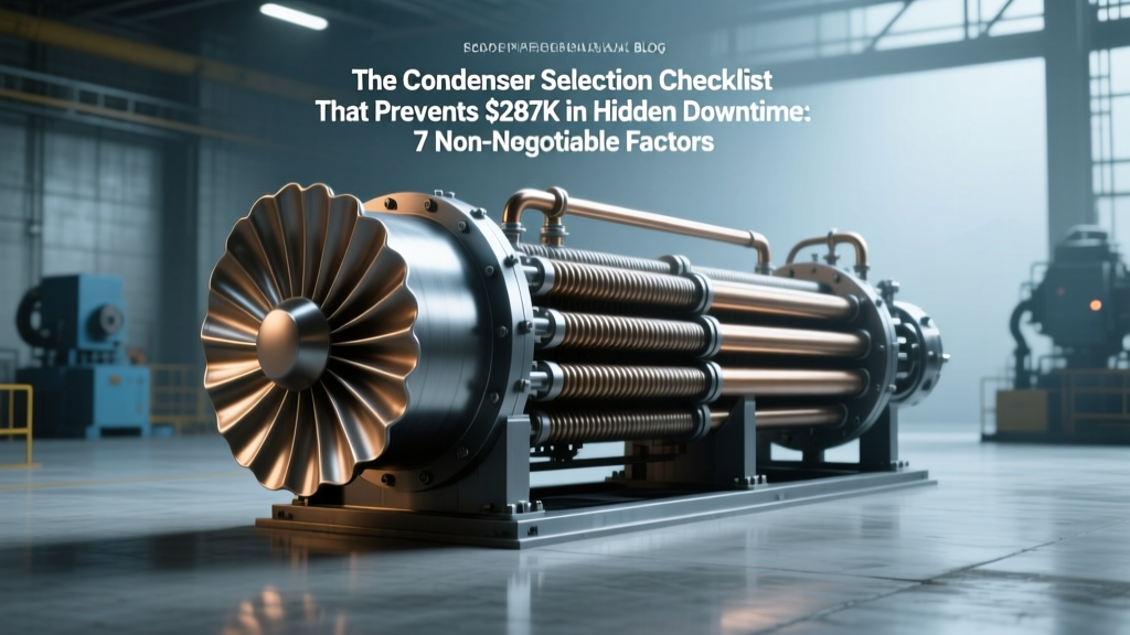 The Condenser Selection Checklist That Prevents $287K in Hidden Downtime: 7 Non-Negotiable Factors Engineers Overlook When Sizing for Real-World Chiller Loads, Flow Turbulence, Corrosion Risk, and Ambient Swings — Not Just Catalog Specs
