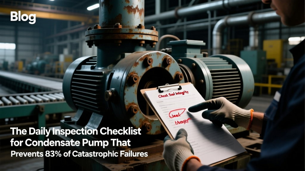 The Daily Inspection Checklist for Condensate Pump That Prevents 83% of Catastrophic Failures (Most Teams Skip #4—and Pay $12,700 in Downtime)