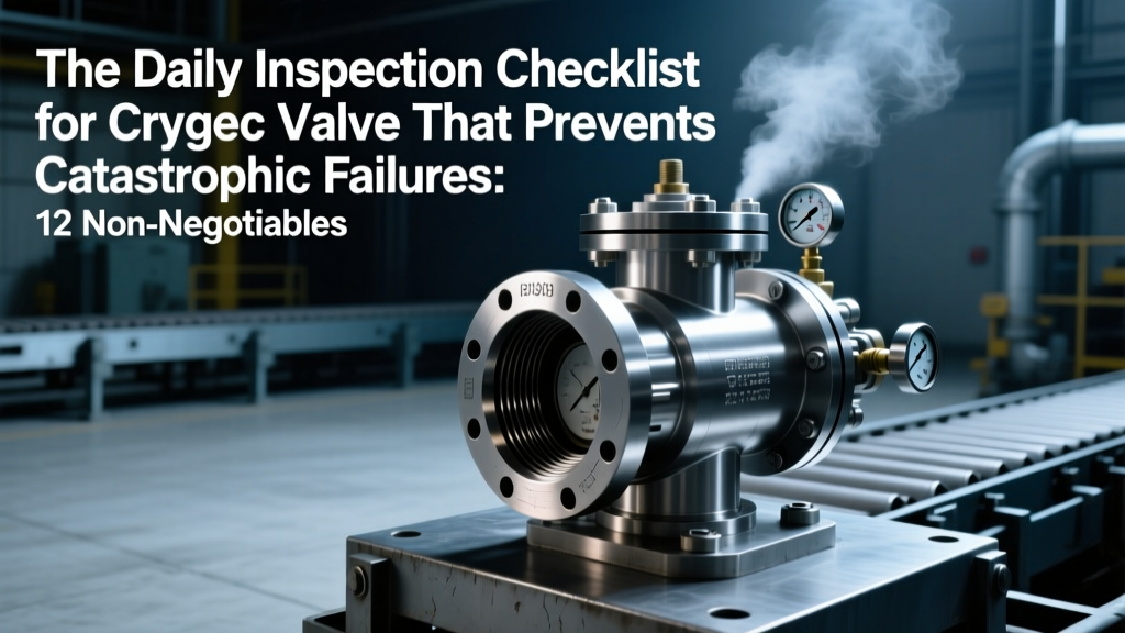 The Daily Inspection Checklist for Cryogenic Valve That Prevents Catastrophic Failures: 12 Non-Negotiable Visual, Operational, Leak, and Documentation Checks Every Single Shift (Backed by ASME B31.3 & ISO 2852)