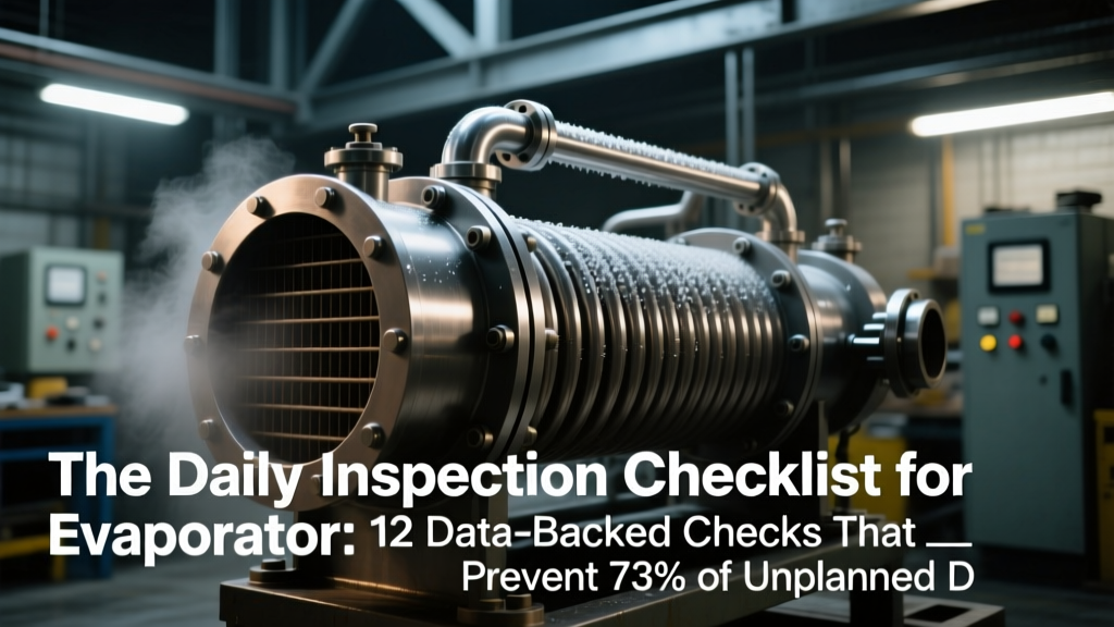 The Daily Inspection Checklist for Evaporator: 12 Data-Backed Checks That Prevent 73% of Unplanned Downtime (and Why Skipping #7 Costs $42K/Year)