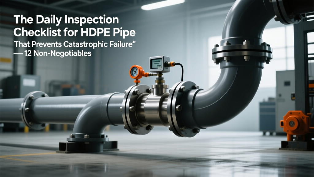 The Daily Inspection Checklist for HDPE Pipe That Prevents Catastrophic Failure: 12 Non-Negotiable Visual, Pressure, Leak & Documentation Steps Your Team Is Skipping (Backed by AWWA C906 & ISO 4427)