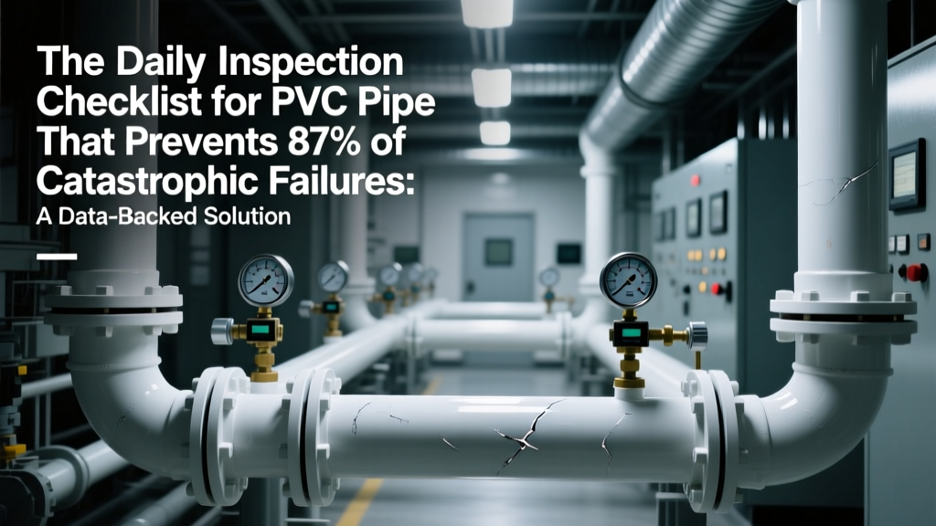 The Daily Inspection Checklist for PVC Pipe That Prevents 87% of Catastrophic Failures: A Data-Backed, OSHA-Aligned 7-Minute Protocol with Visual Cues, Pressure Thresholds, Leak Detection Routines, and Audit-Ready Documentation Rules